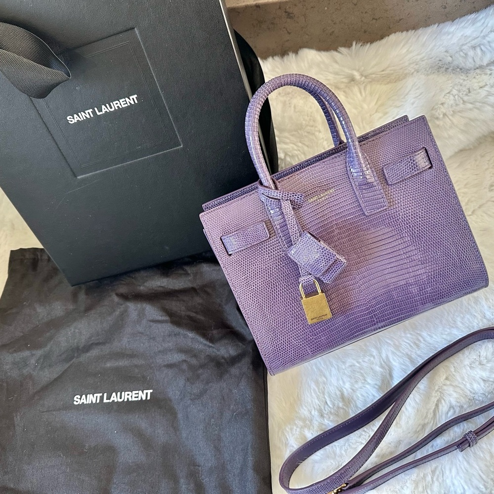 Yves Saint Laurent YSL Exotic Purple Purse